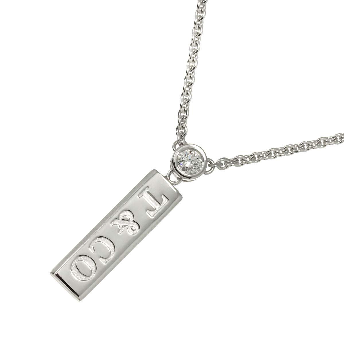 Diamond Necklace 18K White Gold 750