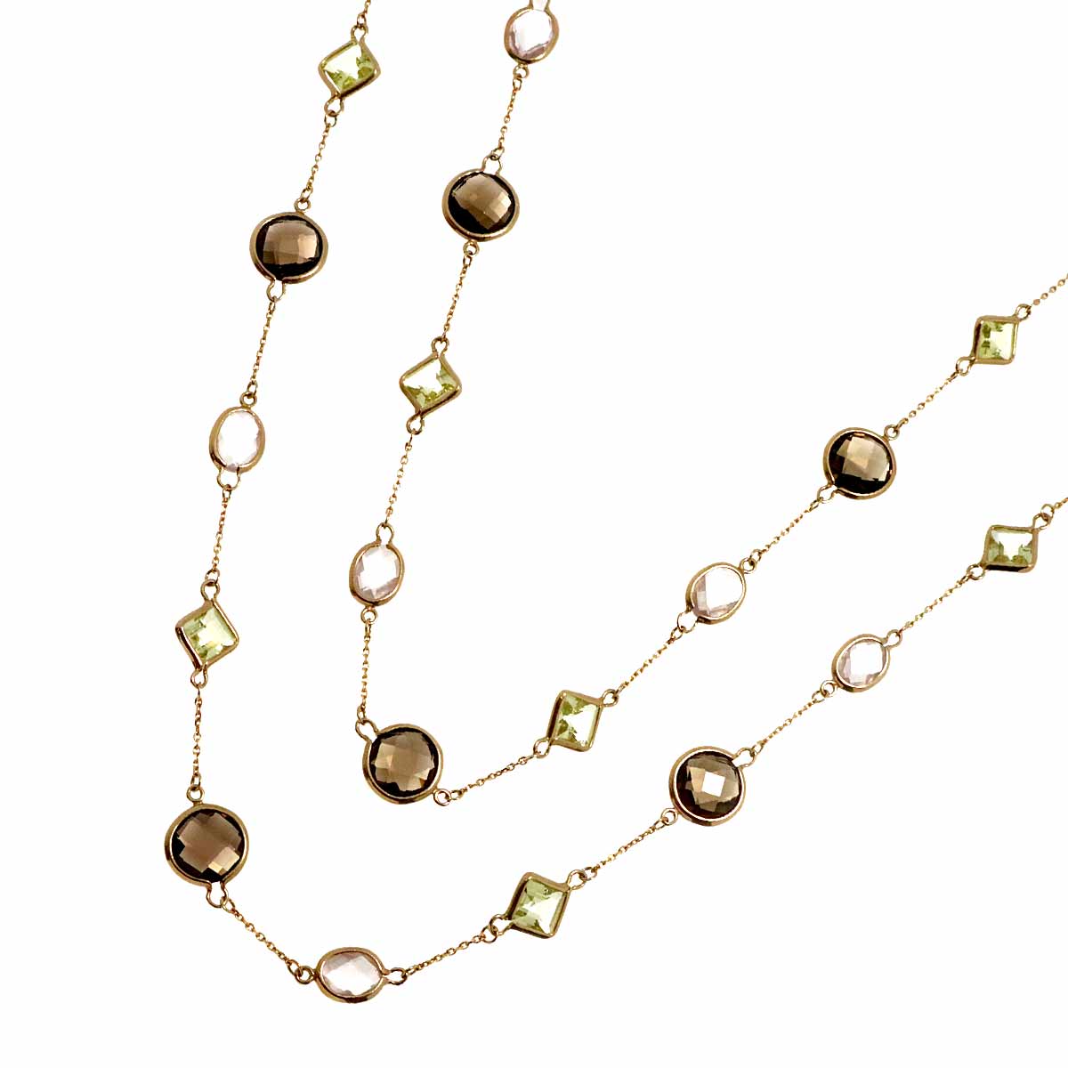 Multi Stone 42.55ct Necklace 18K PG Pink Gold 750