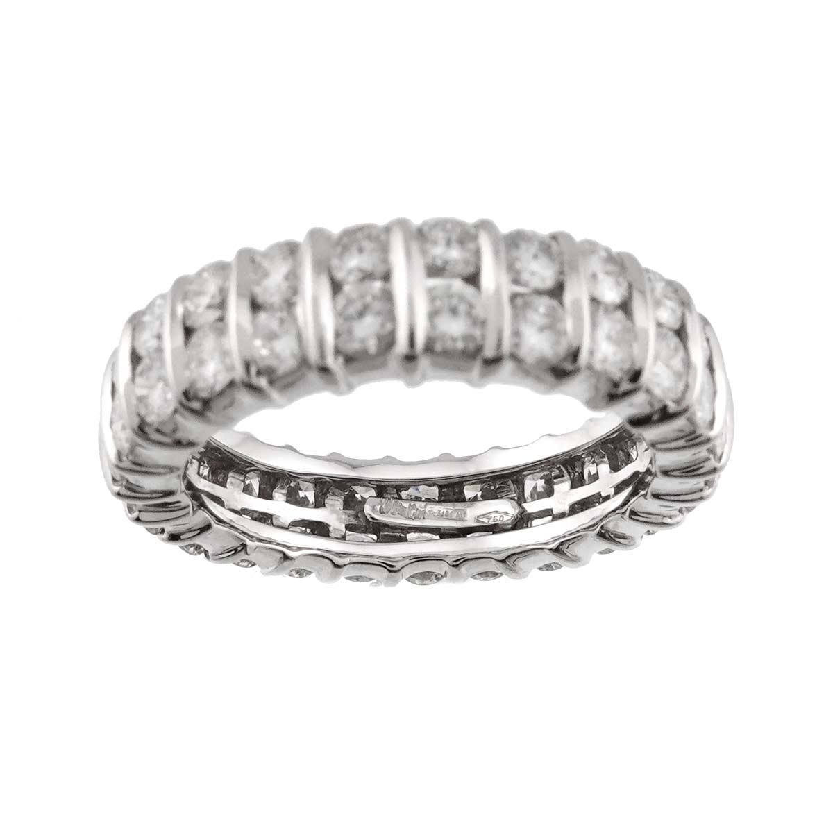 Eternity Full Diamond Ring 18K White Gold 750 size6.25-6.5(US)
