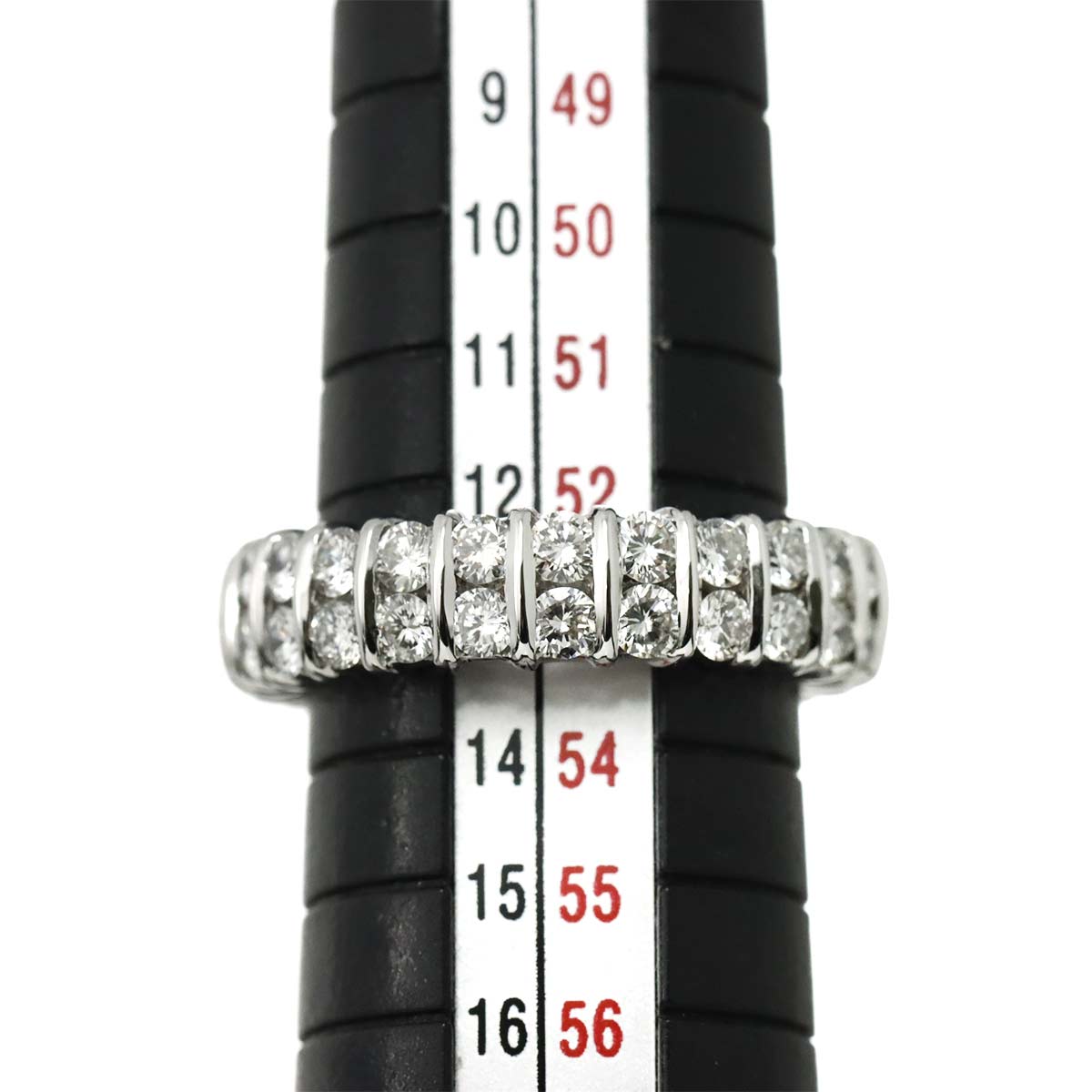 Eternity Full Diamond Ring 18K White Gold 750 size6.25-6.5(US)