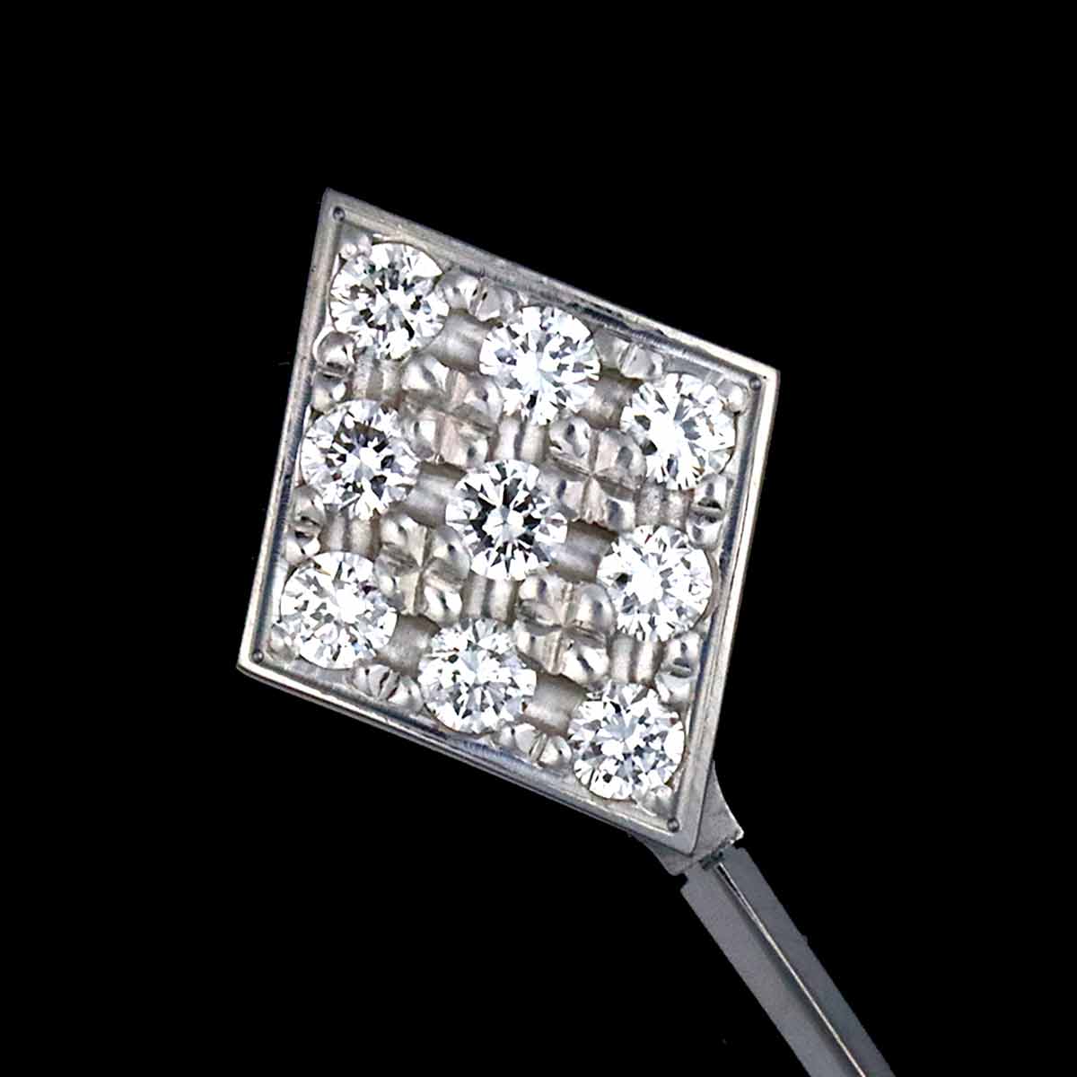 Materasse Diamond Earrings Pierced 18K WG White Gold 750