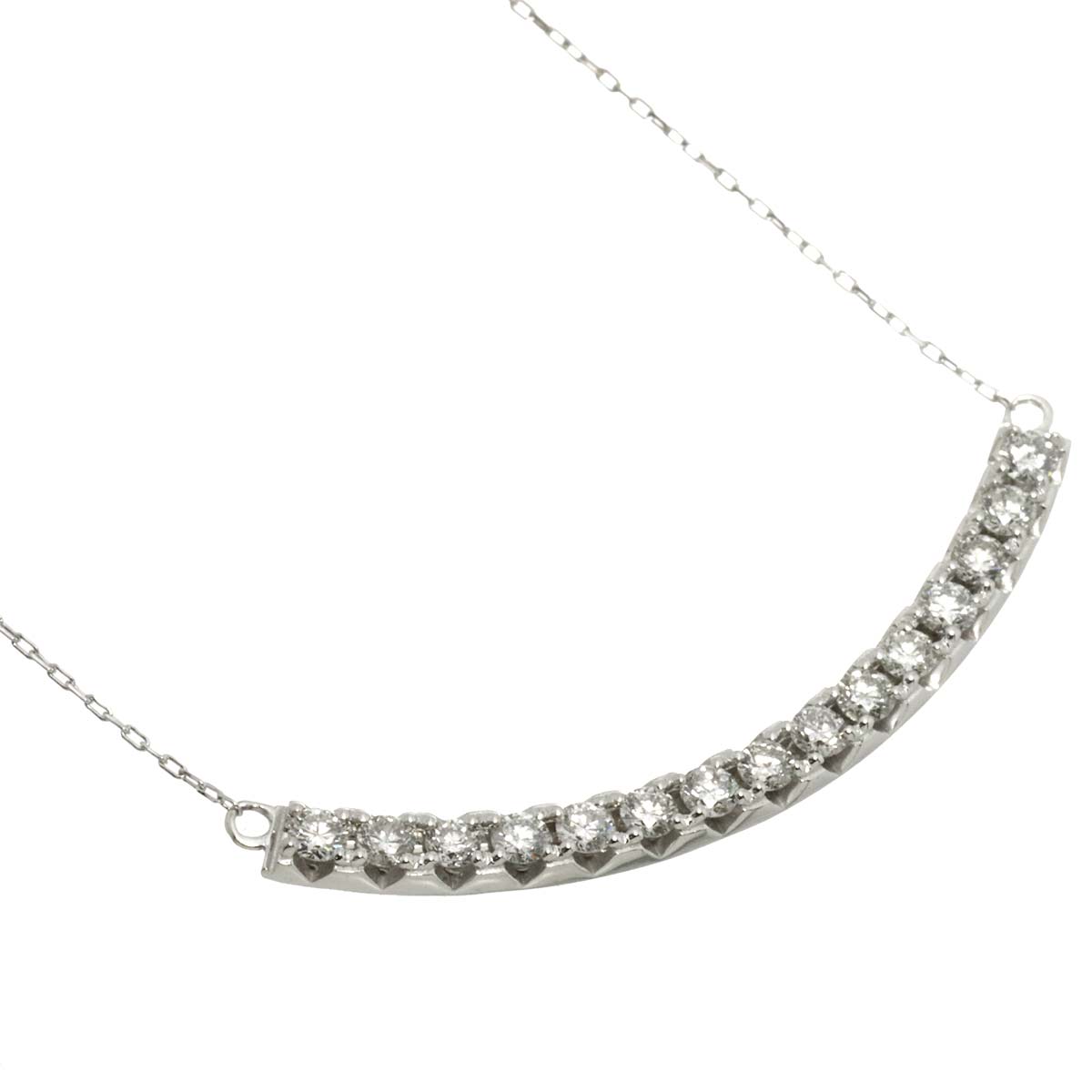 Diamond 0.50ct Necklace 18K WG White Gold 750