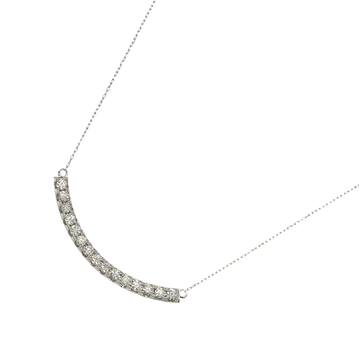 Diamond 0.50ct Necklace 18K WG White Gold 750