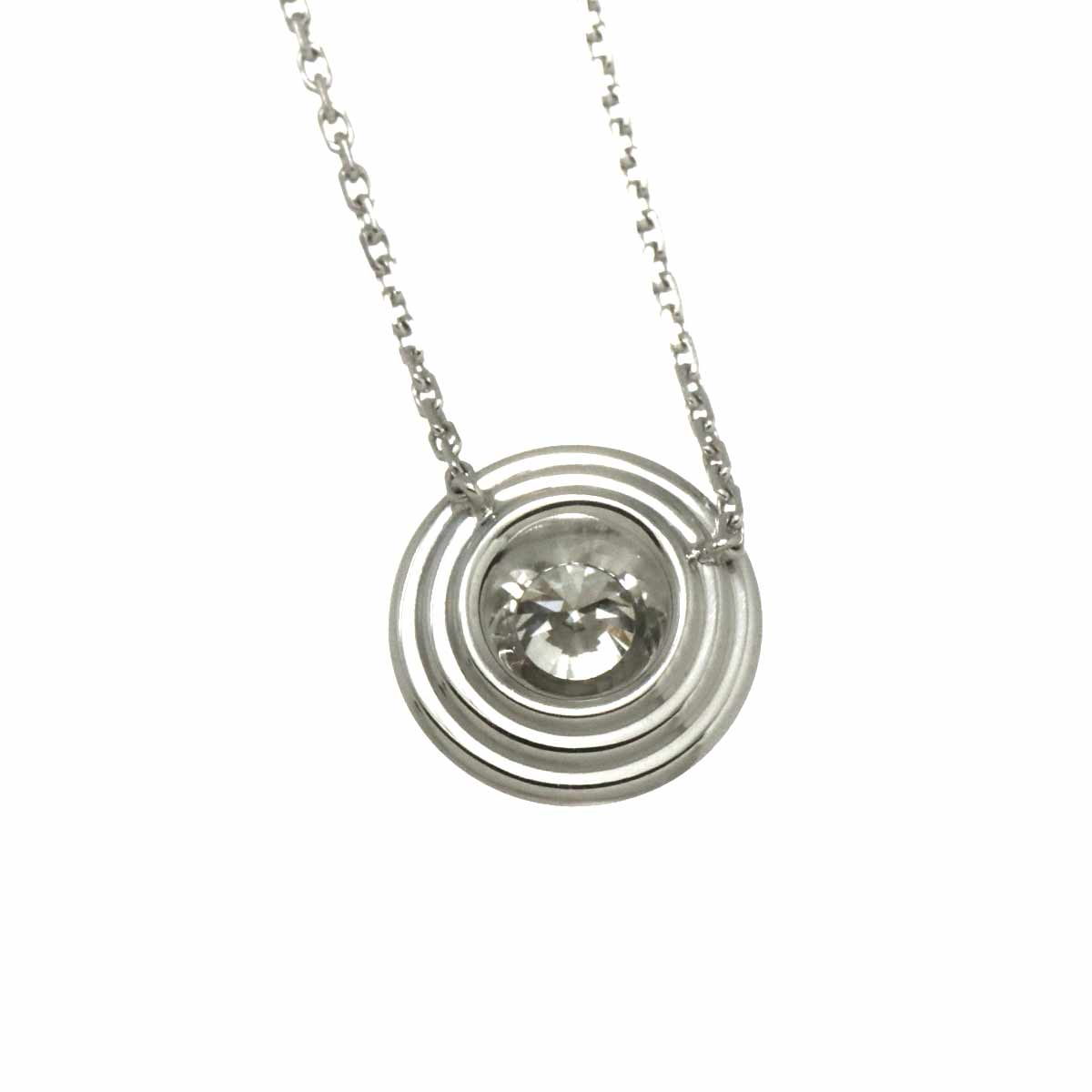 Diamond Necklace 18K WG White Gold 750