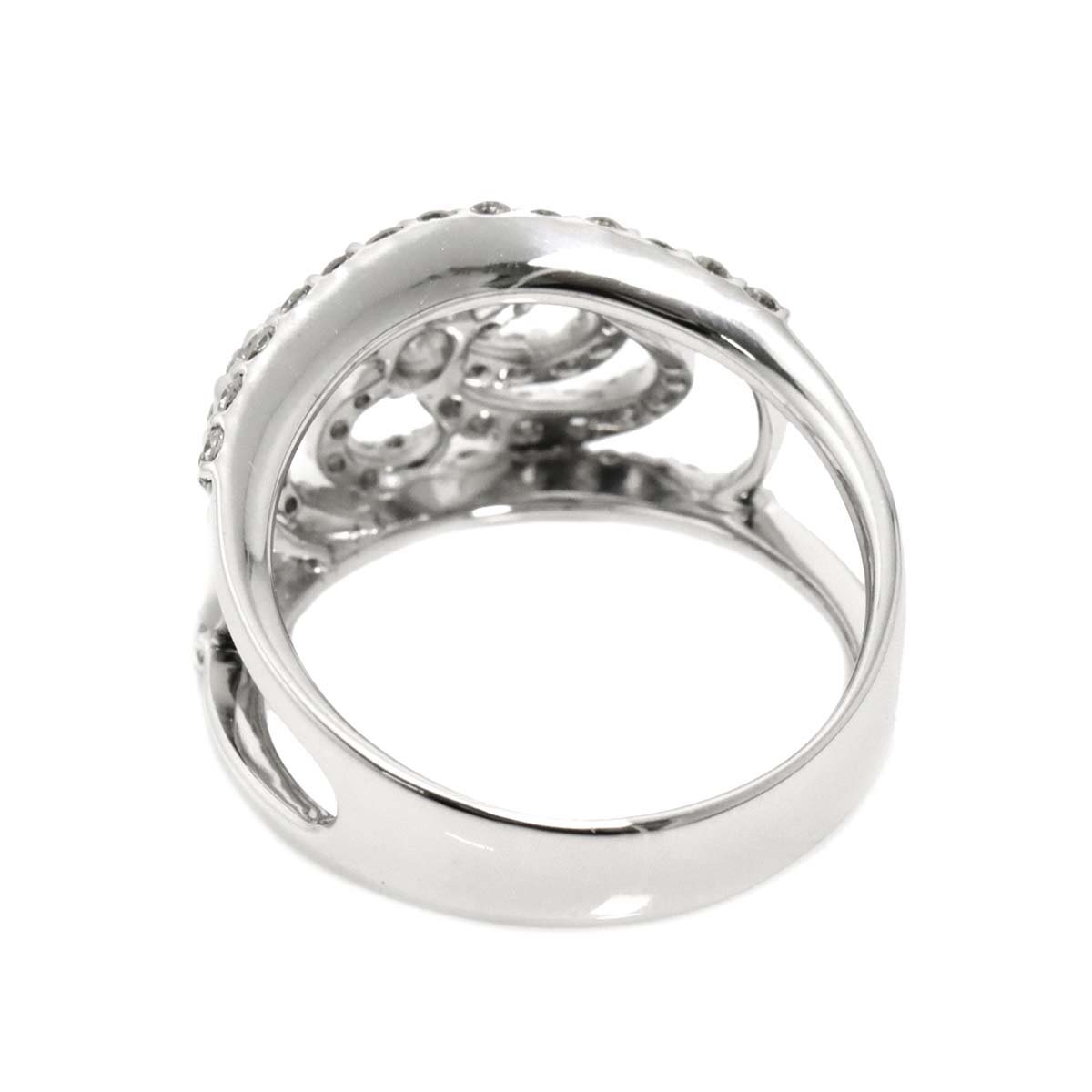 Diamond 1.20ct Ring 18K K18 WG White Gold size8.75(US)