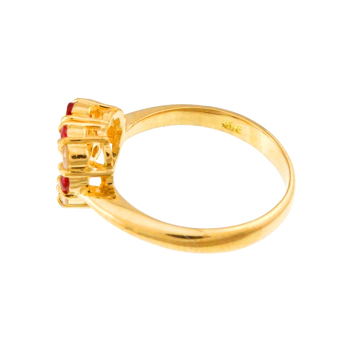 Ruby Diamond 0.20ct Ring 18K YG size4.5(US)