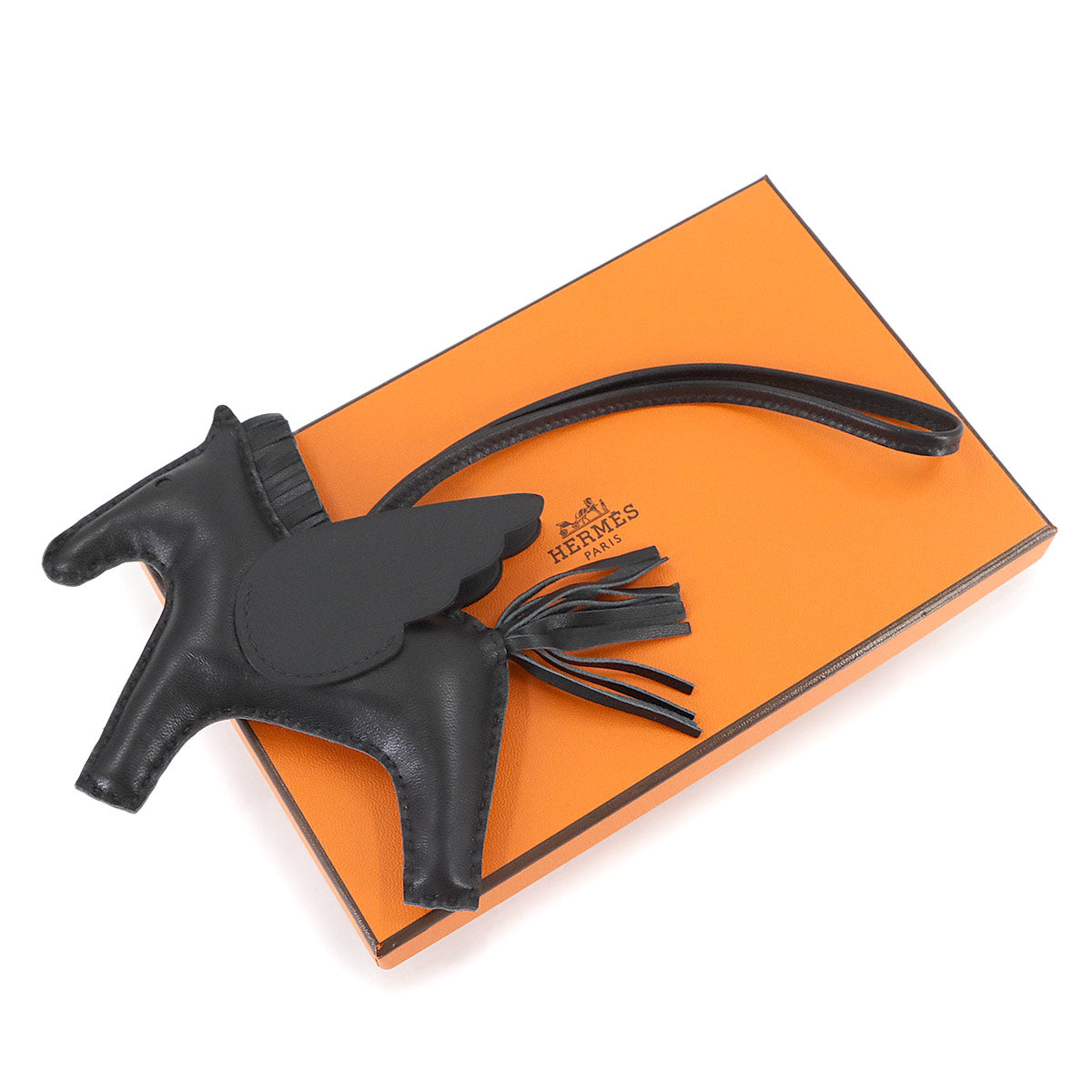 Rodeo Pegasu MM Bag Charm Agneau Milo Swift So Black