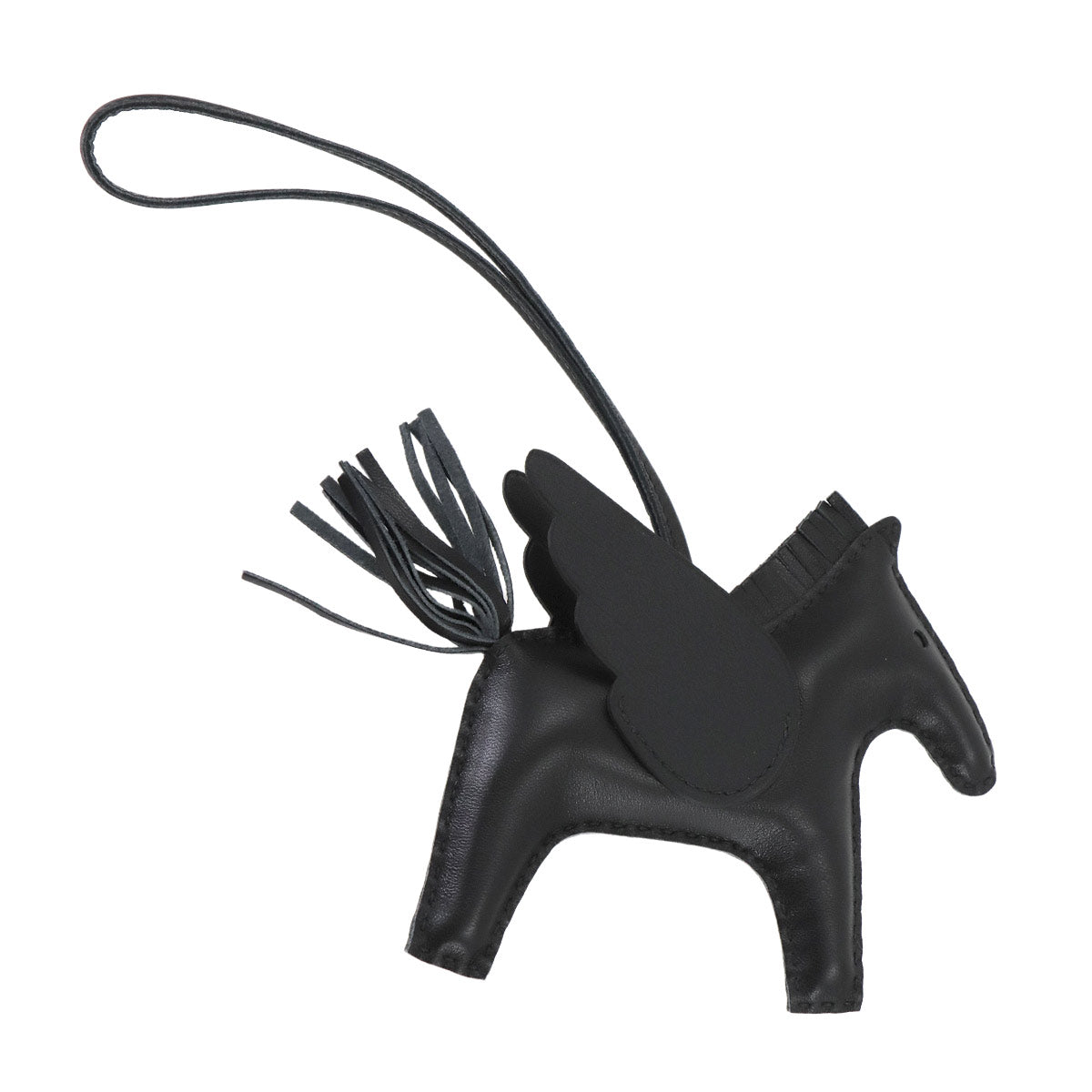 Rodeo Pegasu MM Bag Charm Agneau Milo Swift So Black