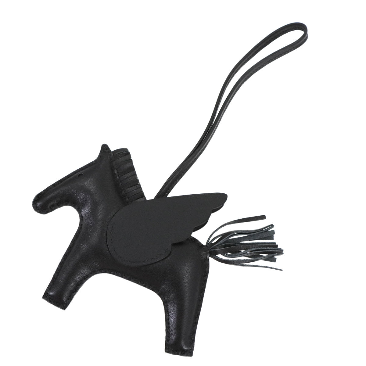 Rodeo Pegasu MM Bag Charm Agneau Milo Swift So Black