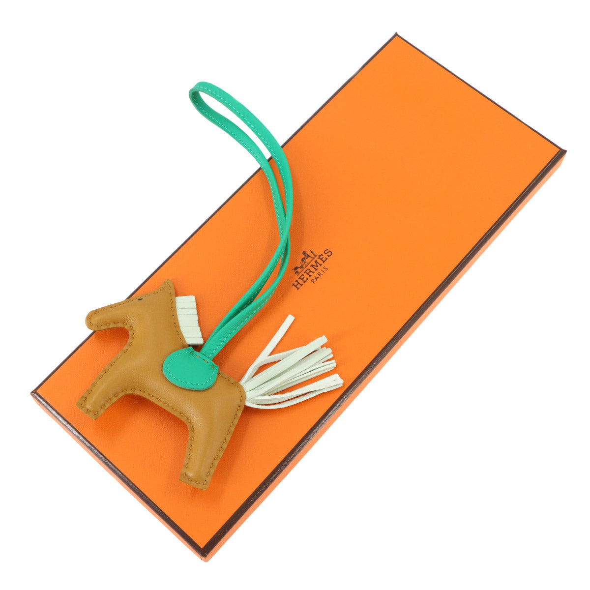 Rodeo PM Bag Charm Agneau Milo Sesame Mauve Menthe Vert Fizz