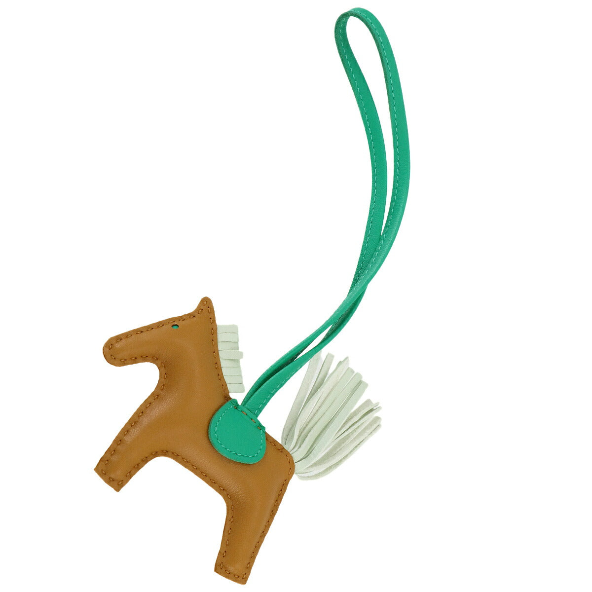 Rodeo PM Bag Charm Agneau Milo Sesame Mauve Menthe Vert Fizz