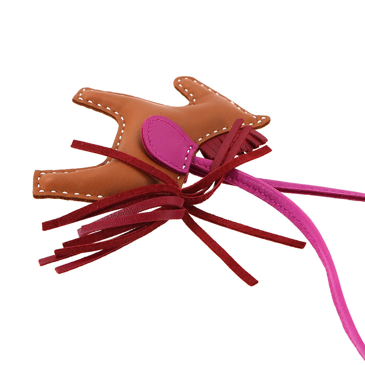 Rodeo PM Bag Charm Agneau Milo Gold Rose Purple Ruby