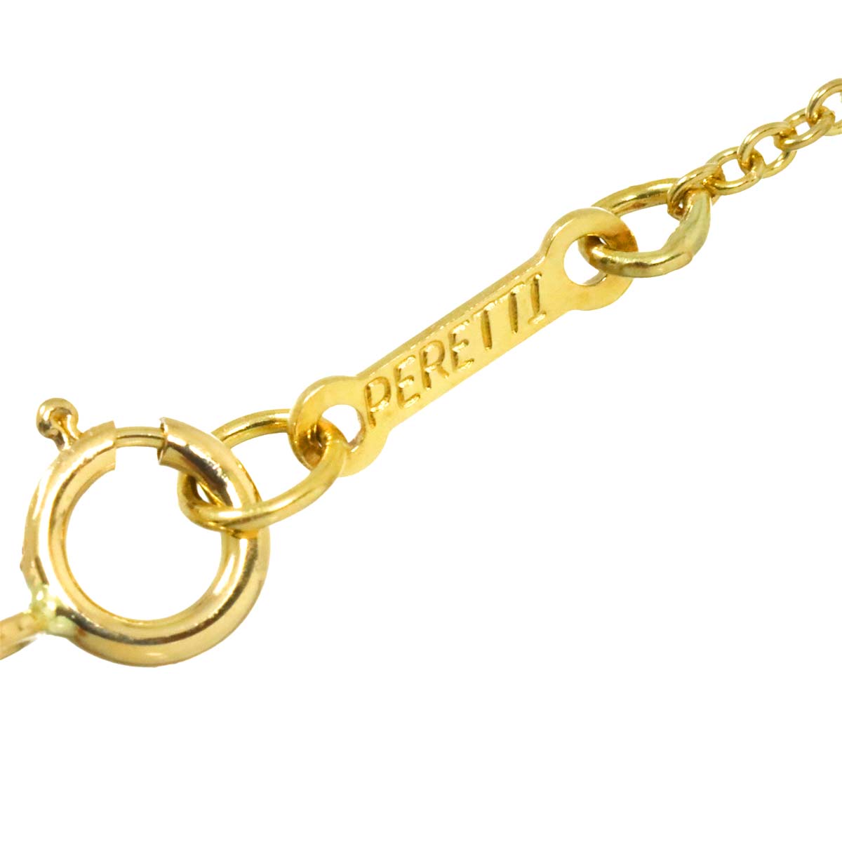 Bean Diamond Necklace 18K Yellow Gold 750