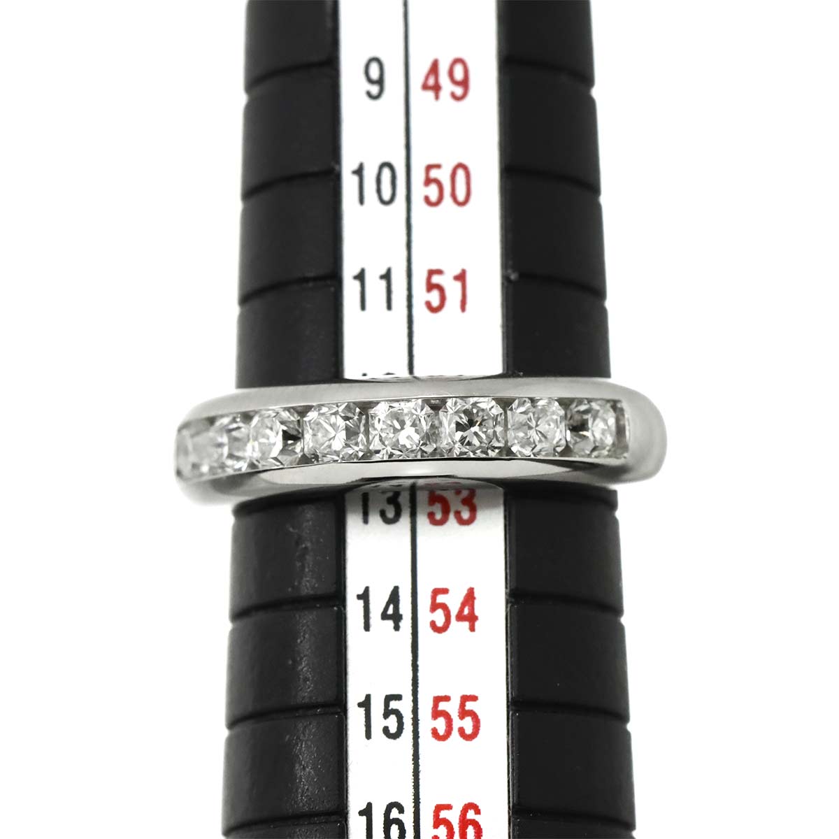 Lucida Half Diamond Band Ring Pt Platinum size6-6.25(US)