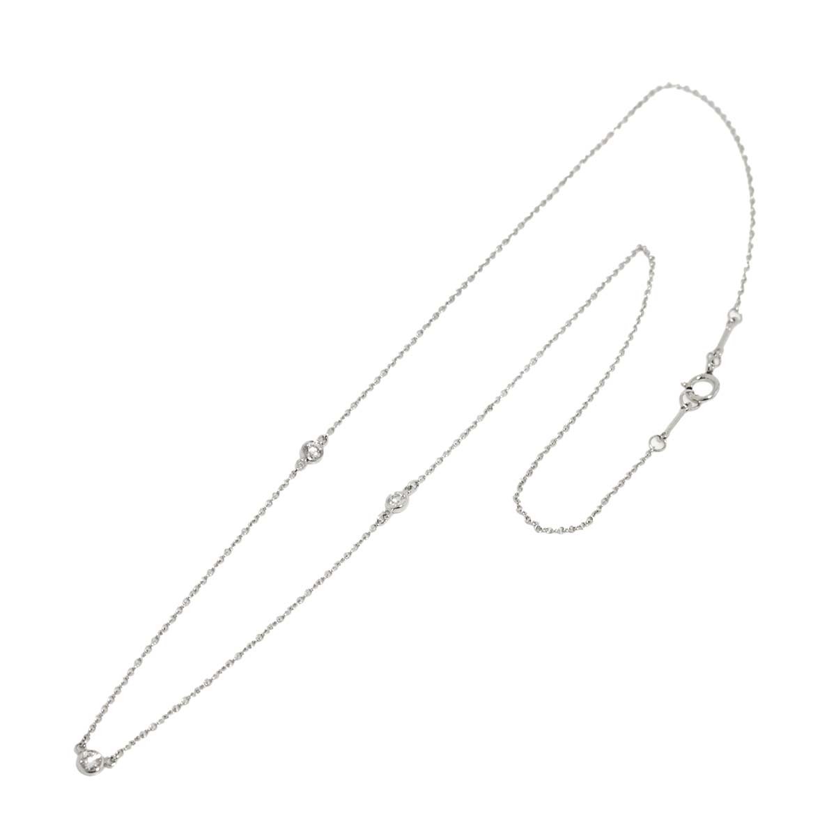 By The Yard Diamond 3P Necklace Platinum