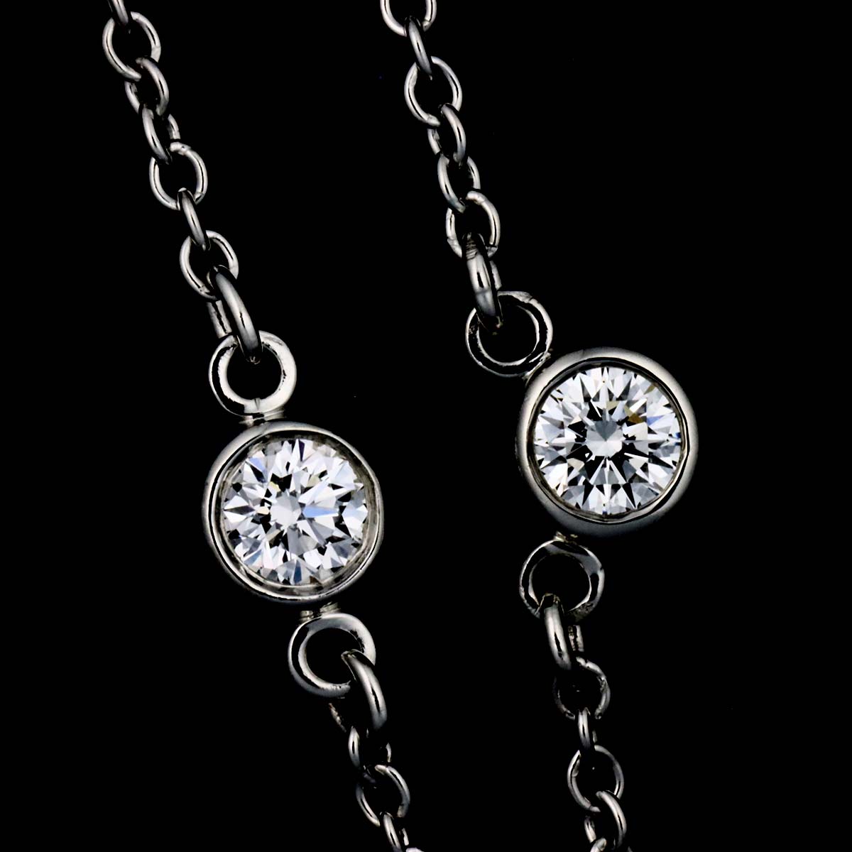 By The Yard Diamond 3P Necklace Platinum