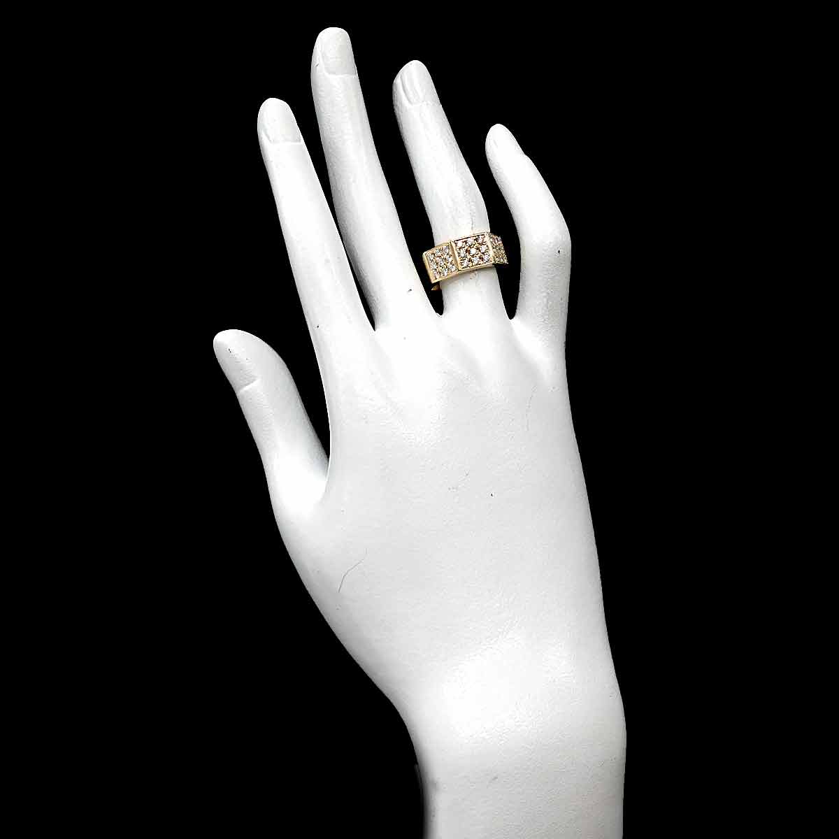 Diamond 0.52ct Ring 18K YG 750 Size6(US)