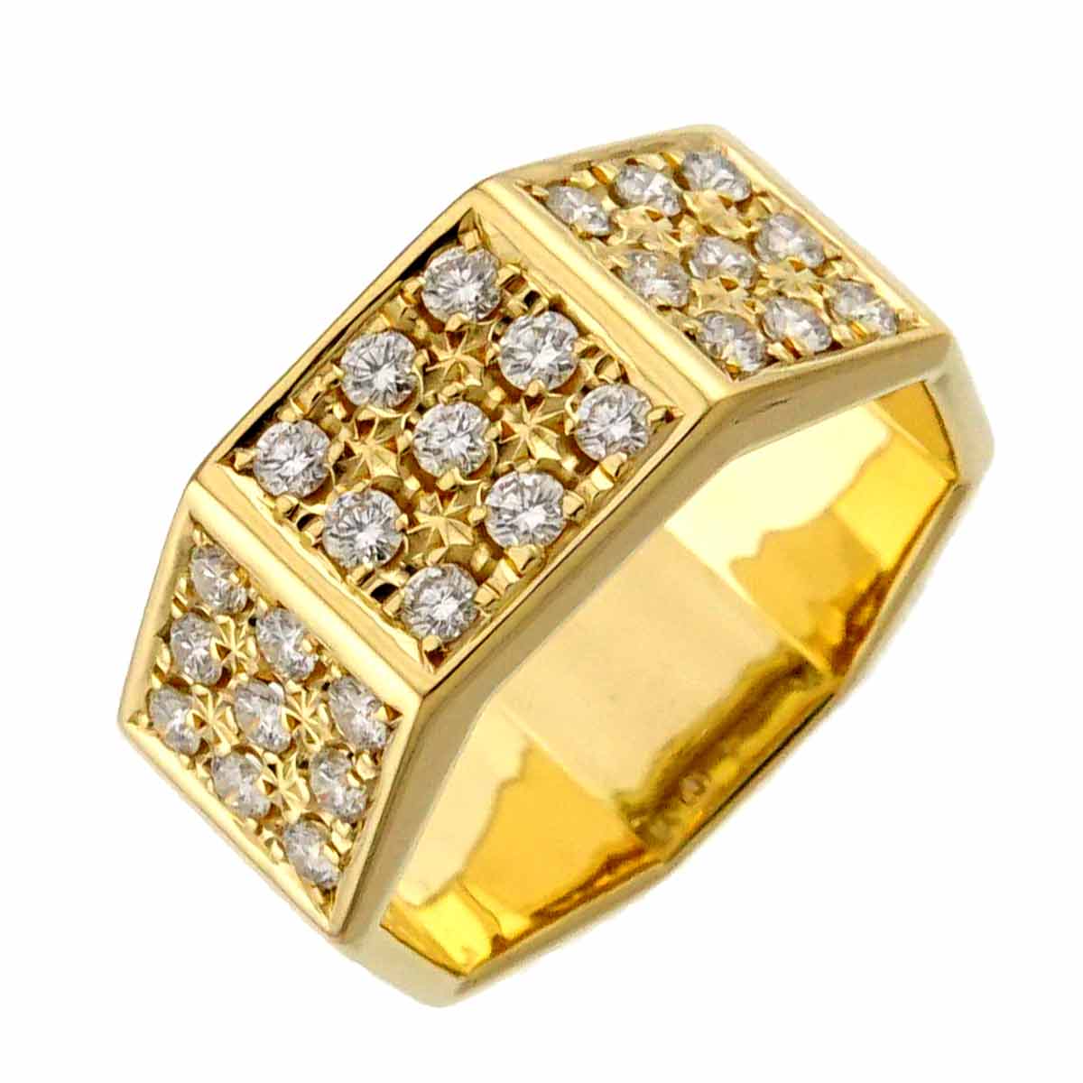 Diamond 0.52ct Ring 18K YG 750 Size6(US)