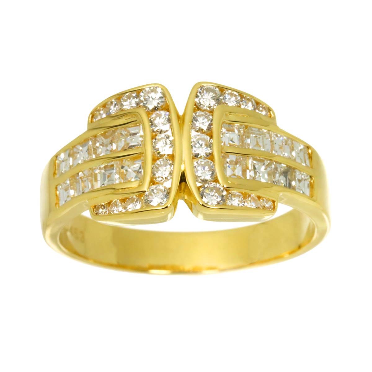 Diamond 1.57ct Ring 18K YG 750 size8.75(US)