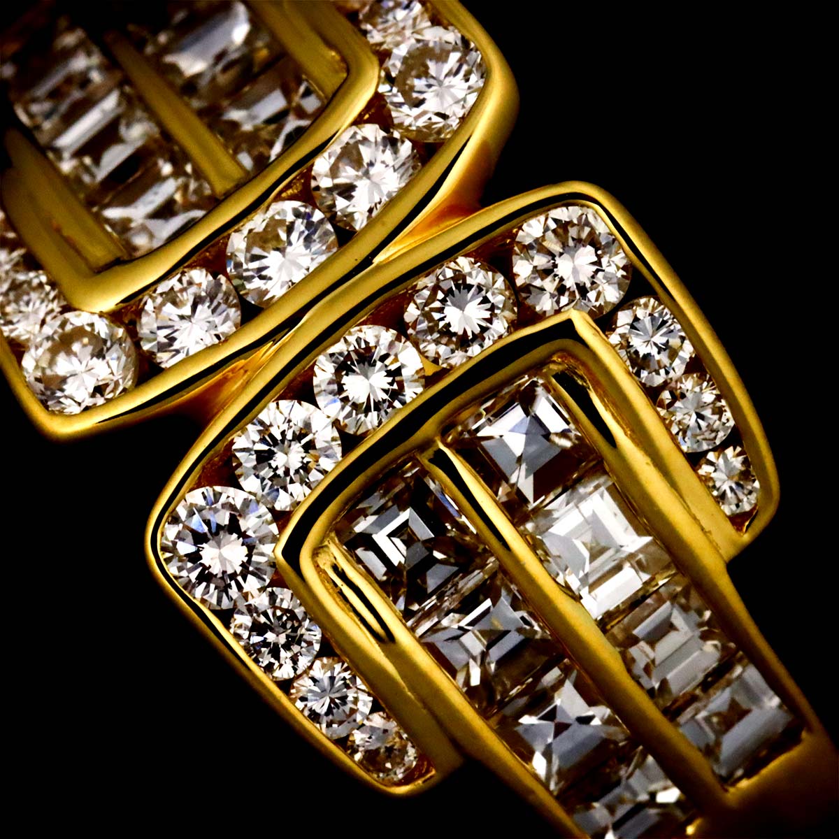 Diamond 1.57ct Ring 18K YG 750 size8.75(US)