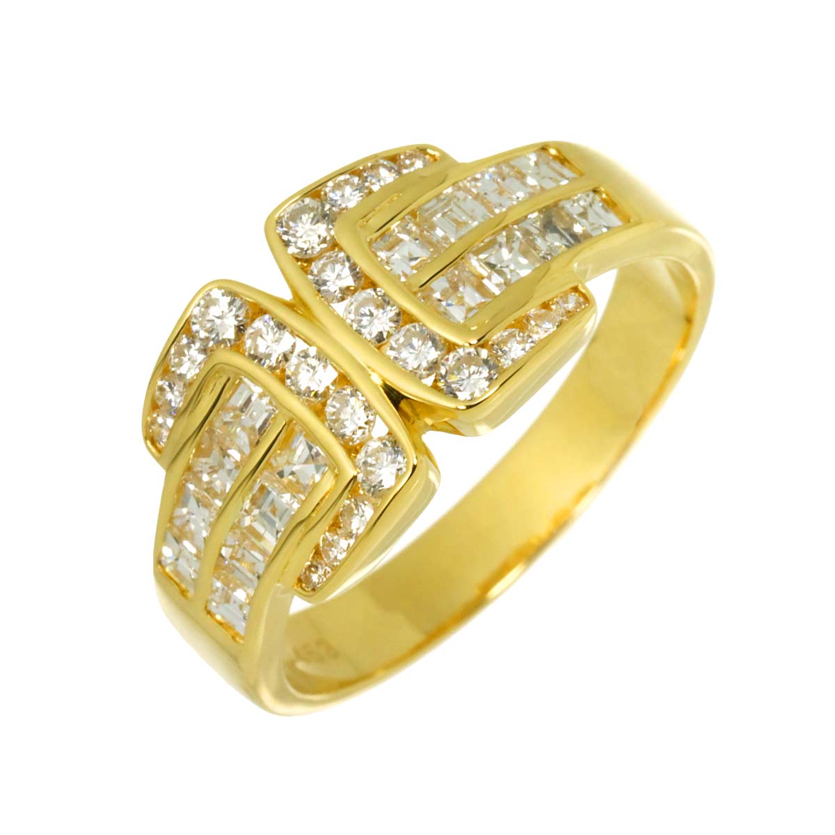 Diamond 1.57ct Ring 18K YG 750 size8.75(US)