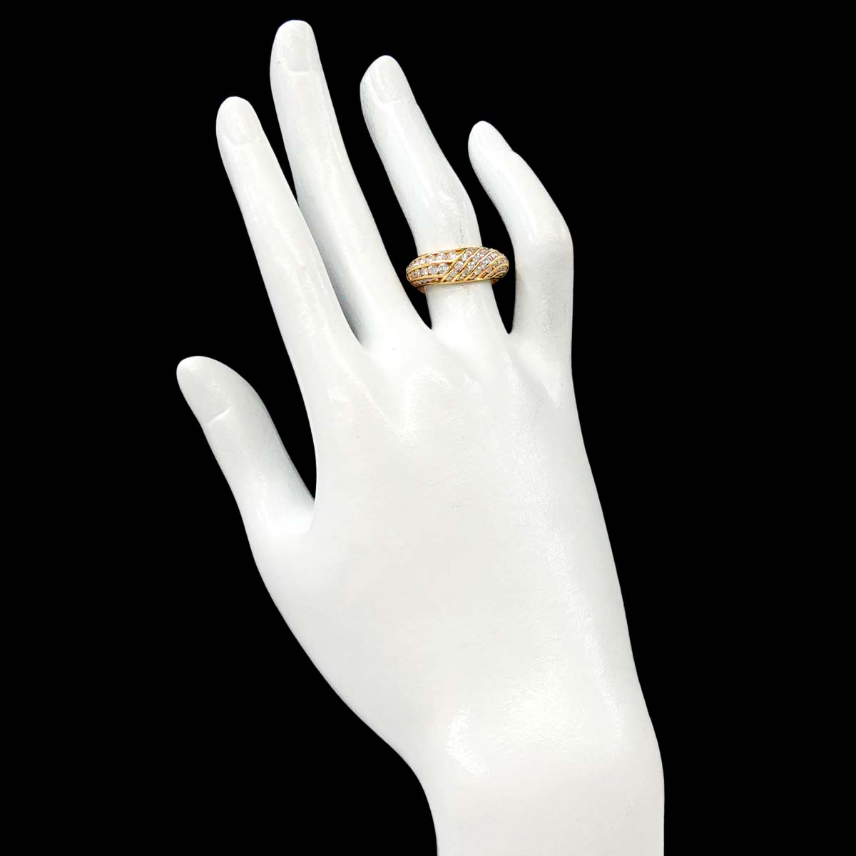 Diamond 1.43ct Ring 18K YG 750 size 6(US)