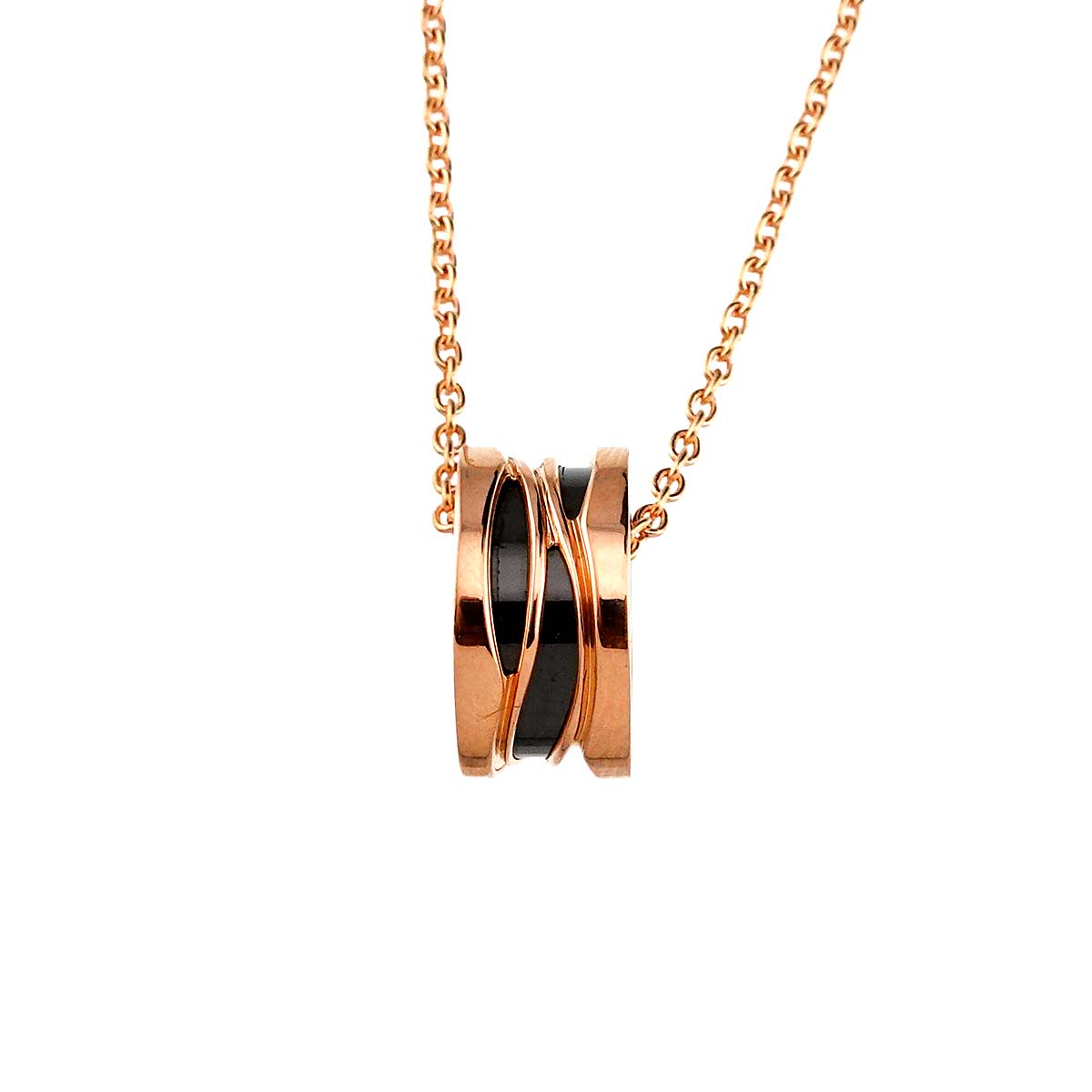 B-ZERO1 Legend Necklace Black Ceramic 18K Pink Gold 750