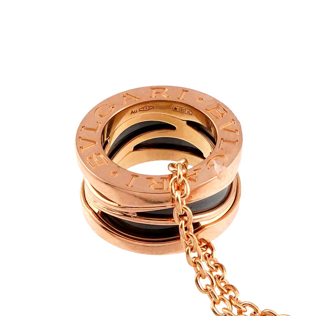 B-ZERO1 Legend Necklace Black Ceramic 18K Pink Gold 750