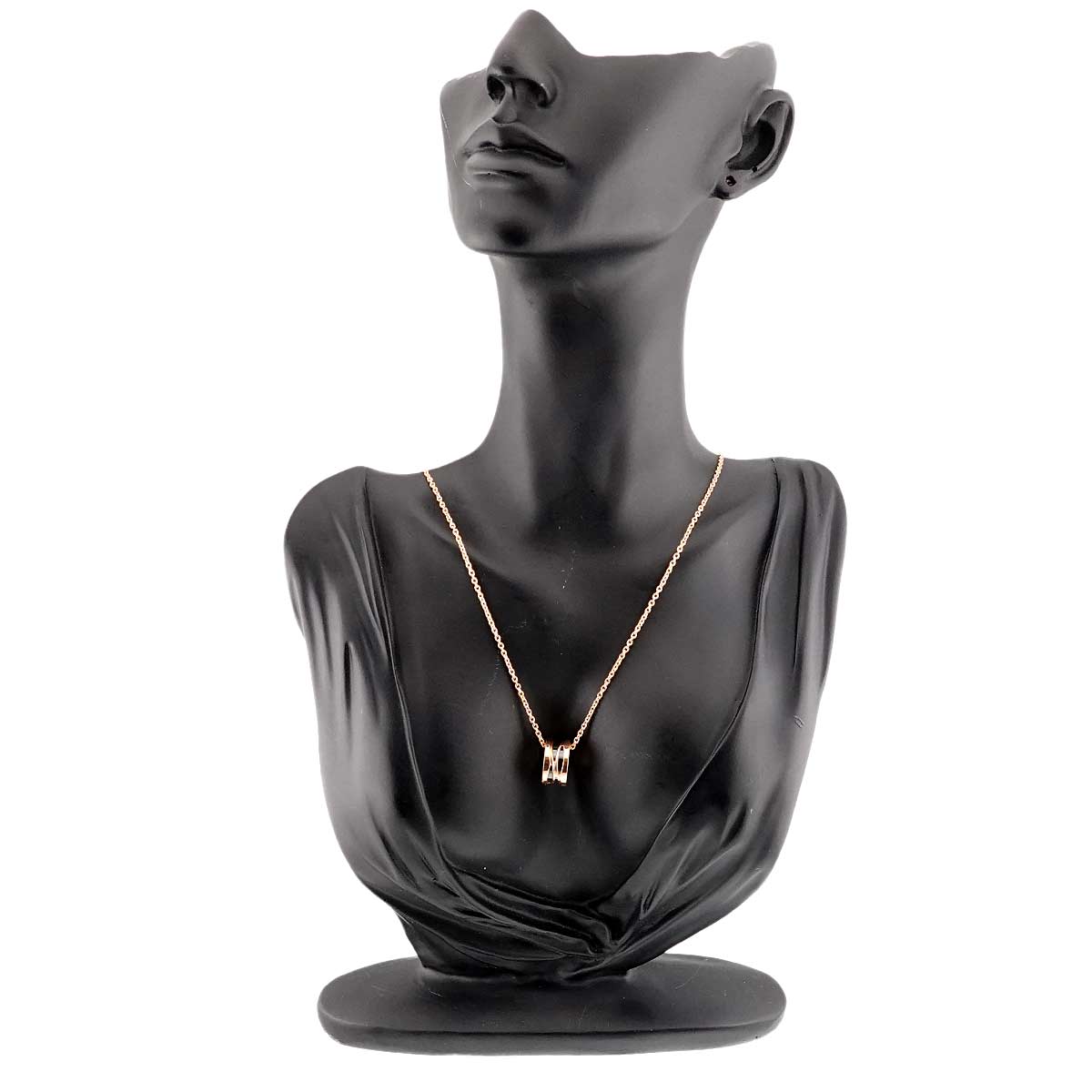 B-ZERO1 Legend Necklace Black Ceramic 18K Pink Gold 750