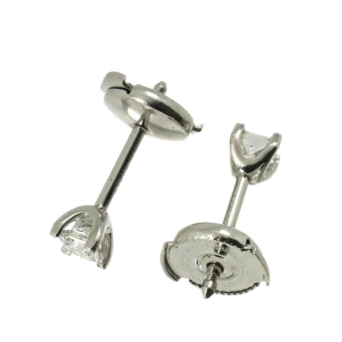 Diamond 0.19/0.18ct F/VVS1 Earrings Pierced Pt