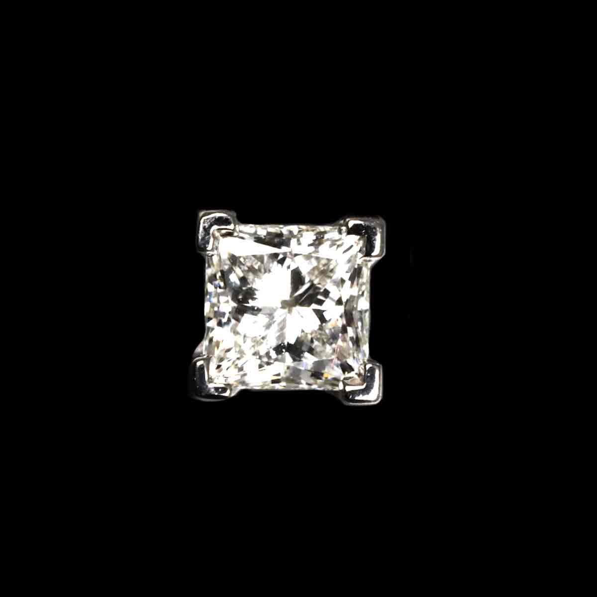 Diamond 0.19/0.18ct F/VVS1 Earrings Pierced Pt
