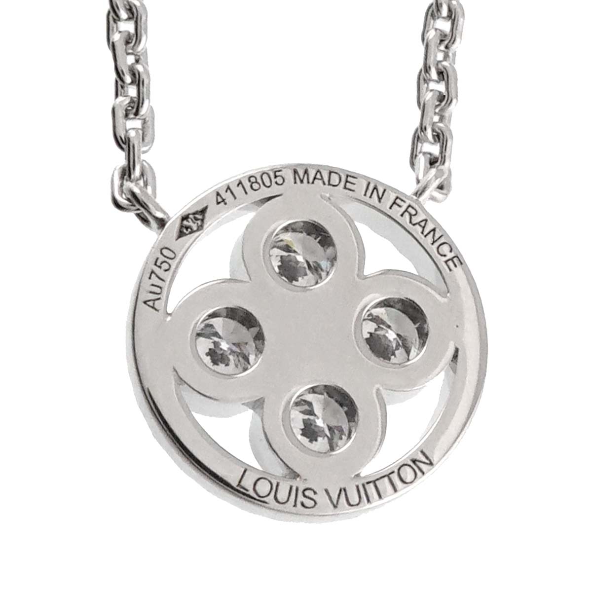 Pendentif Diamond Necklace 18K WG 750