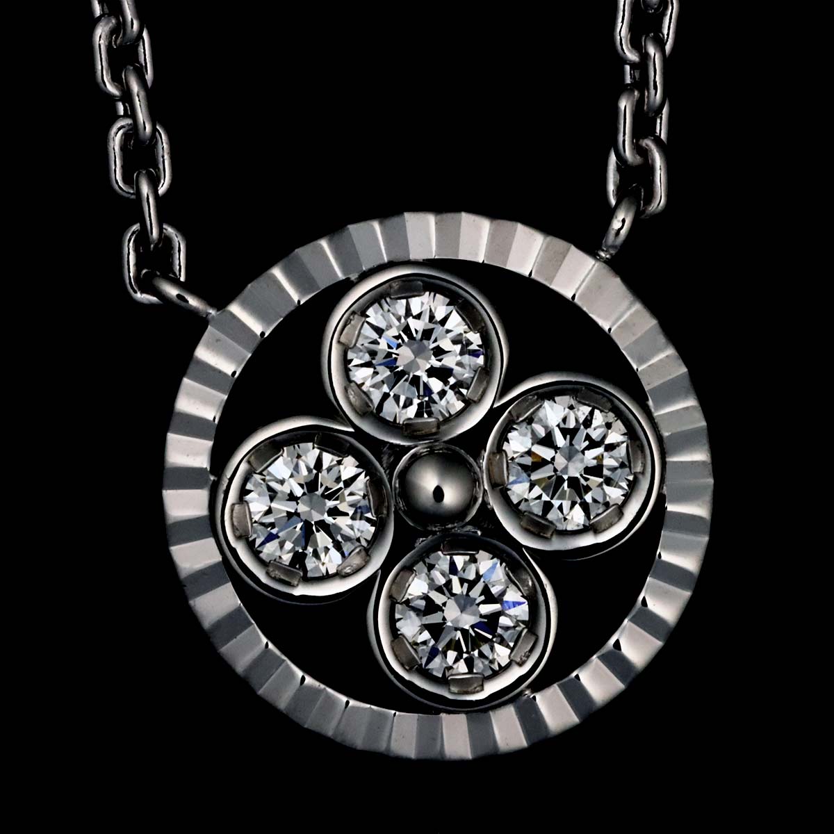 Pendentif Diamond Necklace 18K WG 750