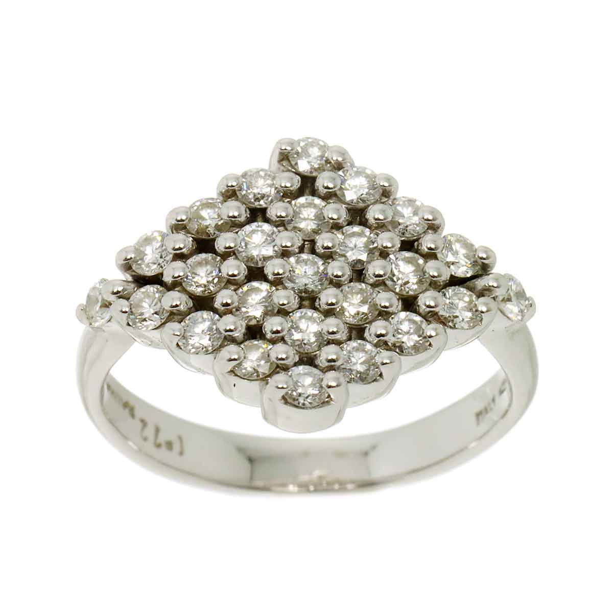 Diamond Ring 18K WG 750 Size5-5.25(US)