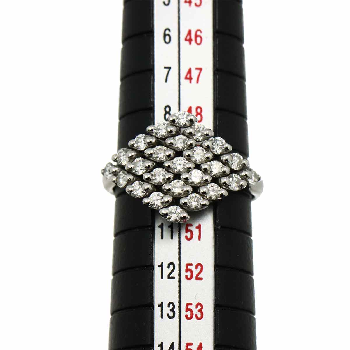 Diamond Ring 18K WG 750 Size5-5.25(US)