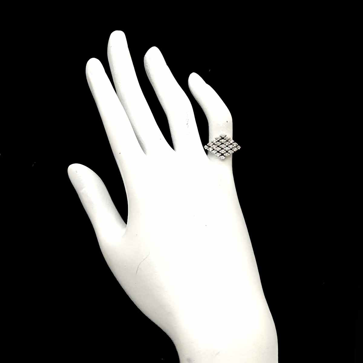 Diamond Ring 18K WG 750 Size5-5.25(US)