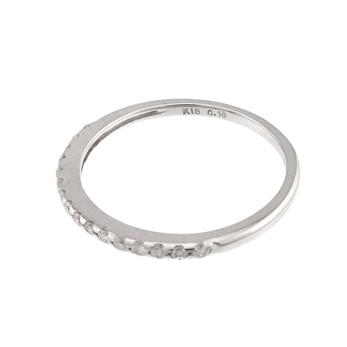 Diamond 0.15ct Ring 18K WG 750 Size5.75-6(US)