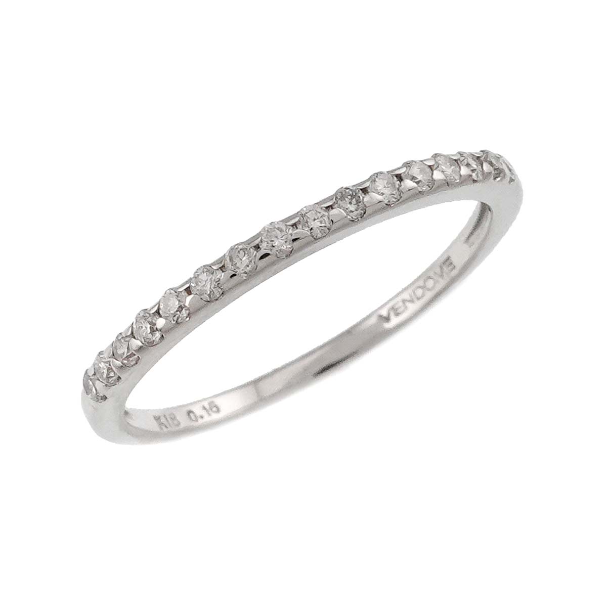 Diamond 0.15ct Ring 18K WG 750 Size5.75-6(US)