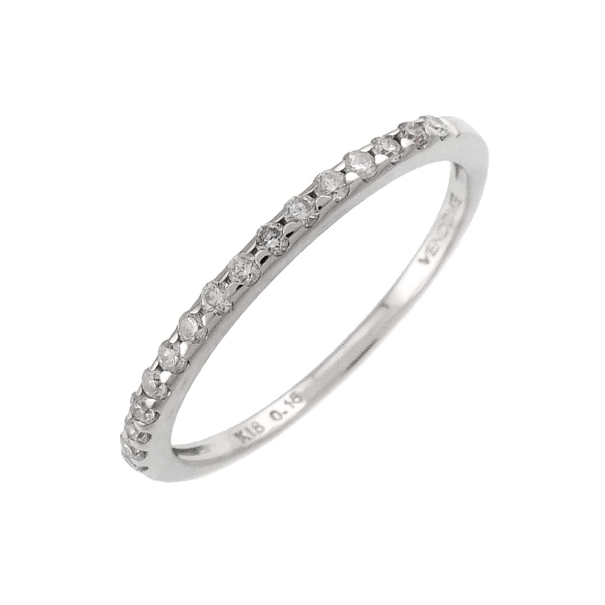 Diamond 0.15ct Ring 18K WG 750 Size5.75-6(US)