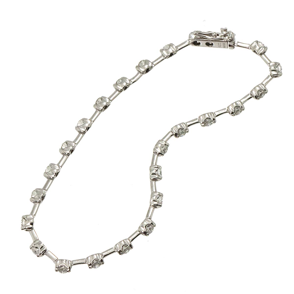 Diamond 1.25ct Bracelet 18K White Gold 750