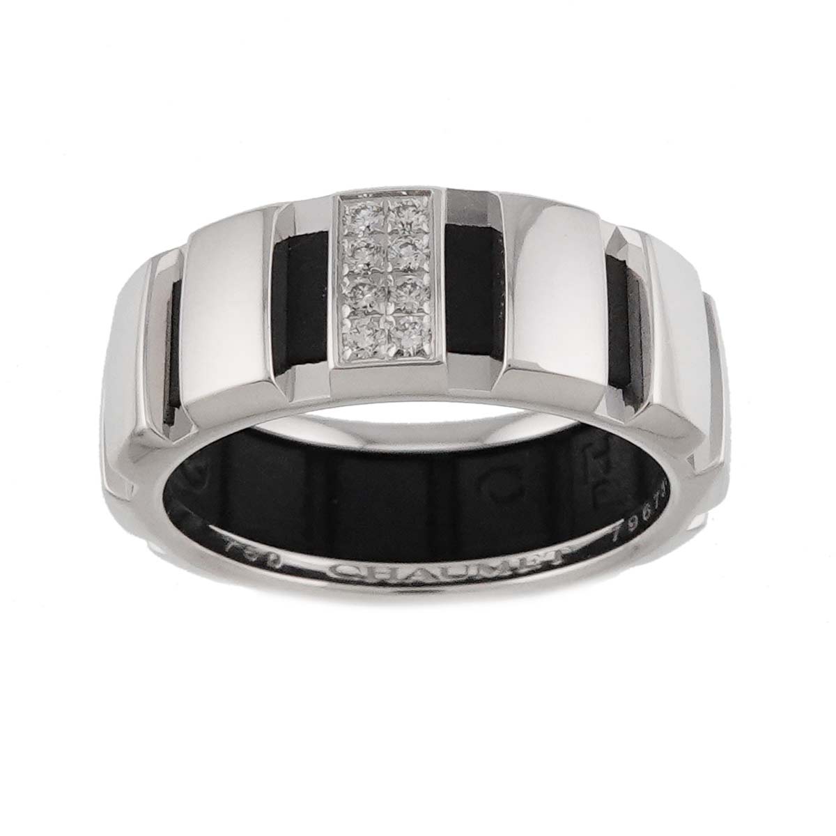 Classone Diamond Ring 18K K18 WG 750 Rubber Size52 5.5-5.75(US)