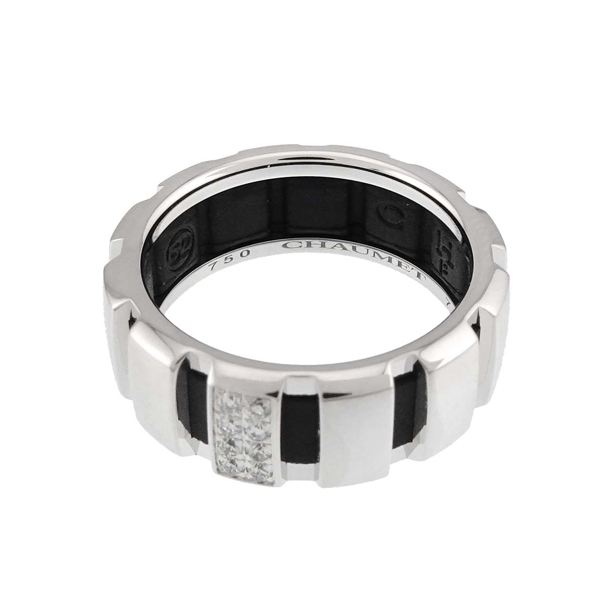 Classone Diamond Ring 18K K18 WG 750 Rubber Size52 5.5-5.75(US)