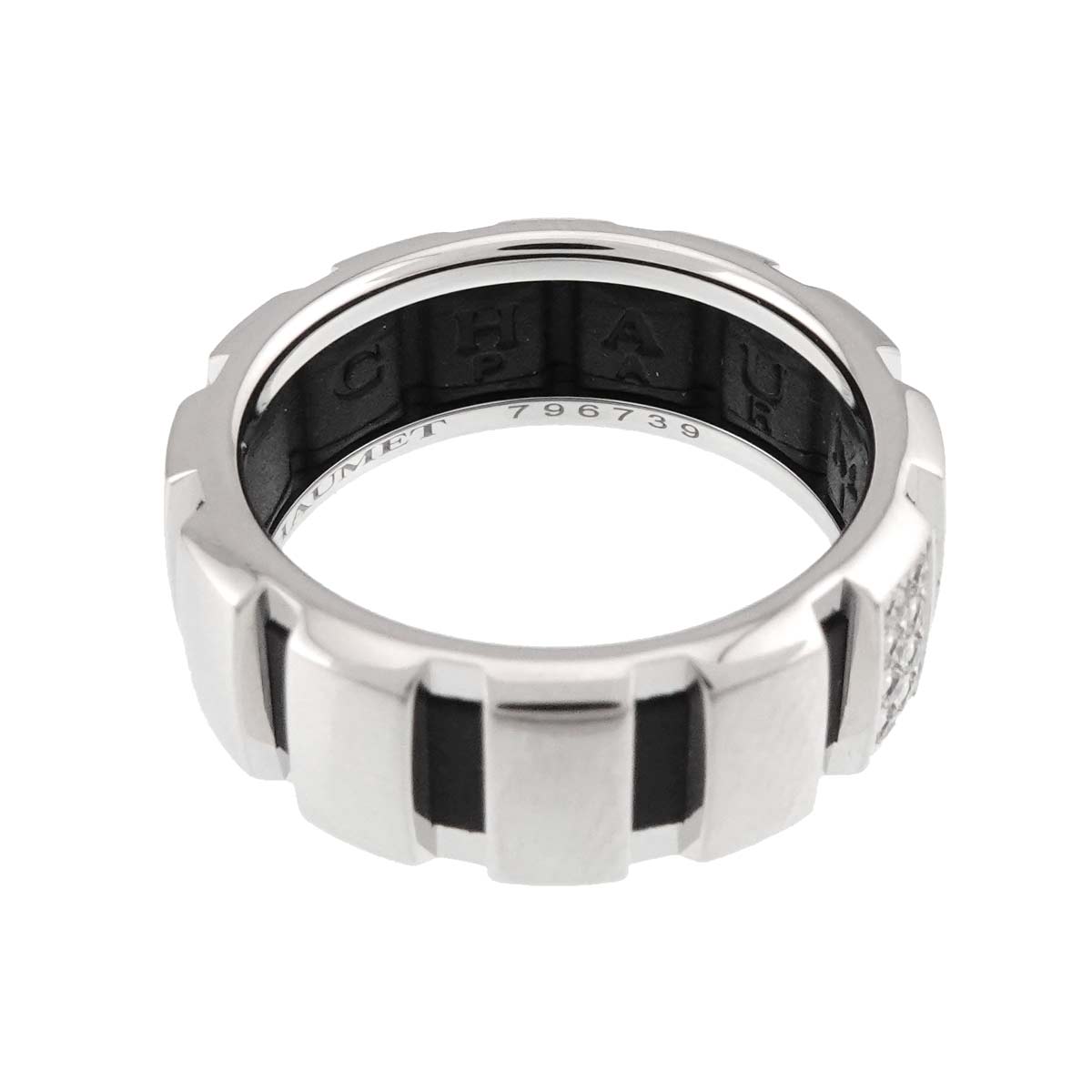 Classone Diamond Ring 18K K18 WG 750 Rubber Size52 5.5-5.75(US)