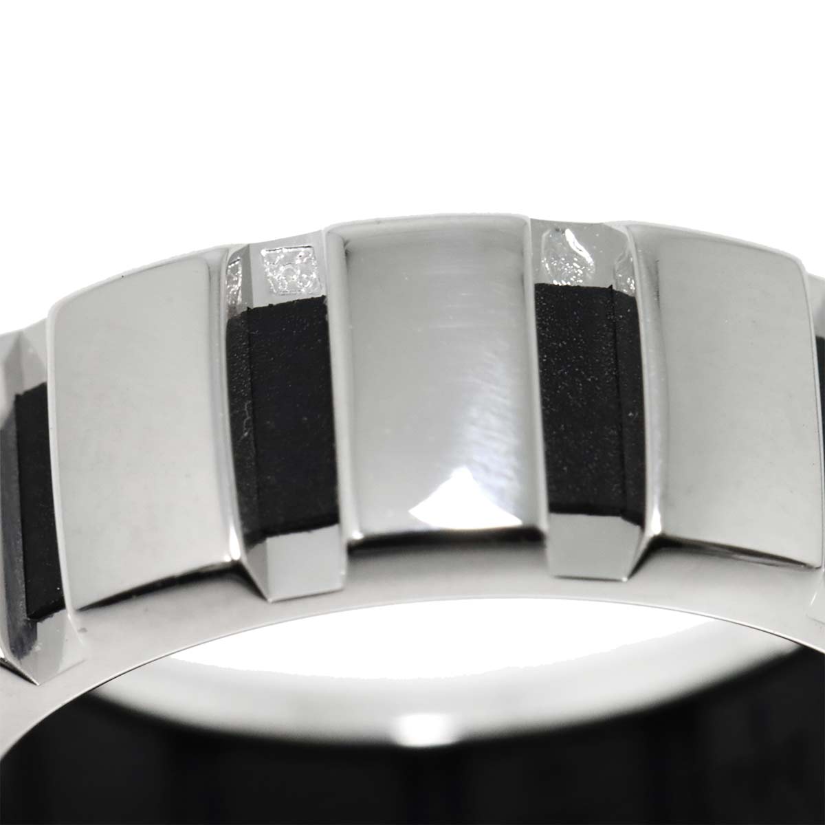 Classone Diamond Ring 18K K18 WG 750 Rubber Size52 5.5-5.75(US)