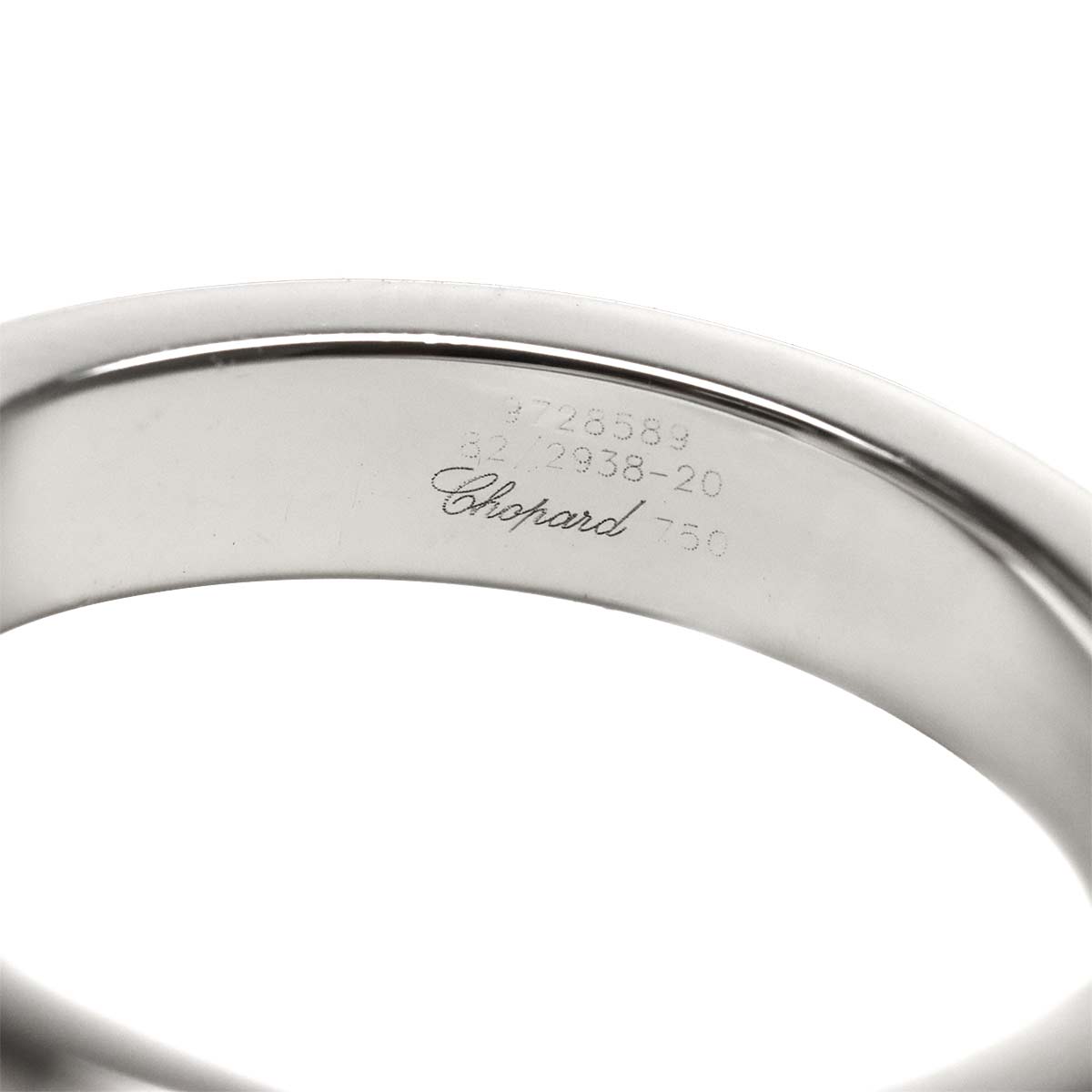 Happy Diamond Ring 18K WG 750 Size6(US)