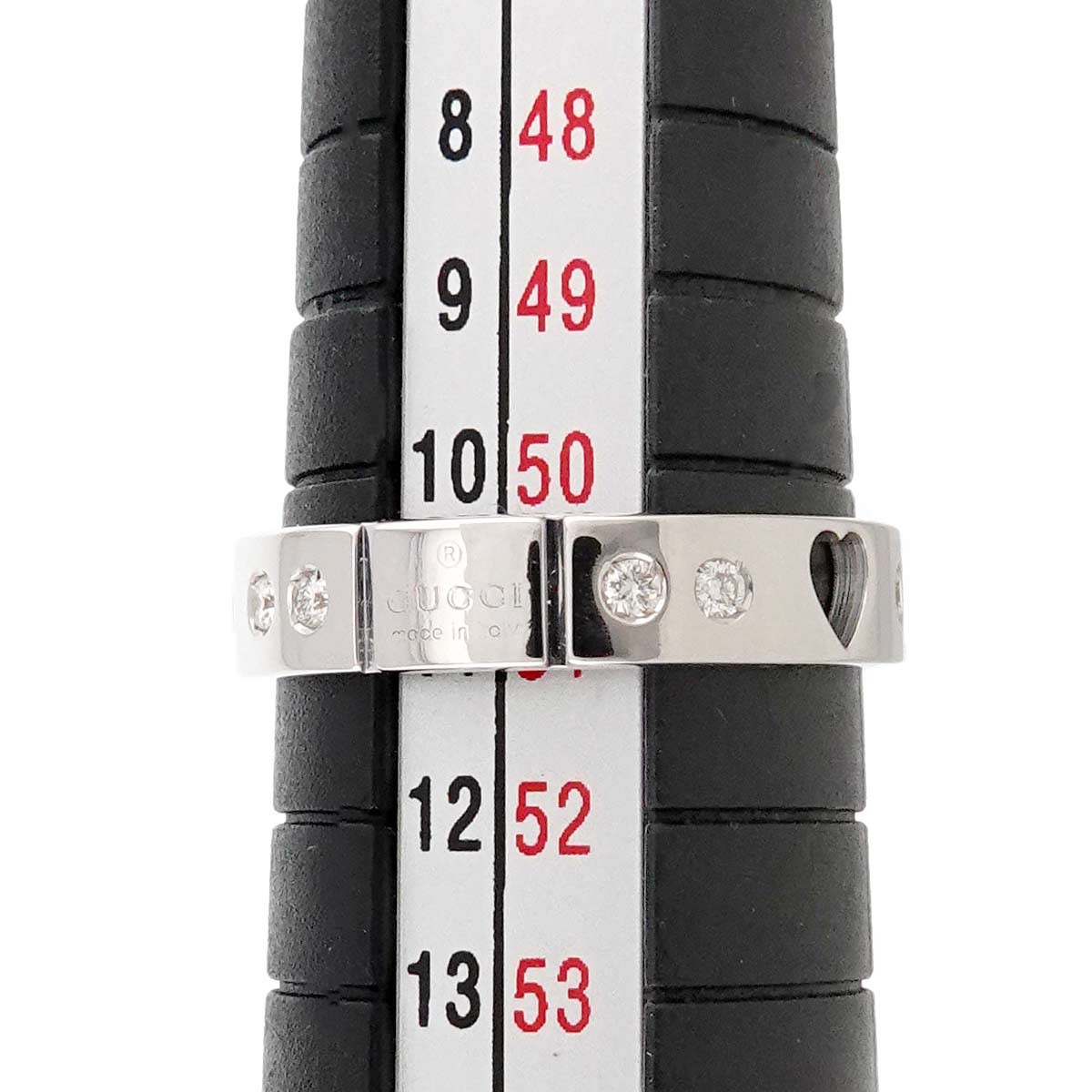 ICON Ring Diamond 18K WG White Gold 750 size11 5.25-5.5(US)