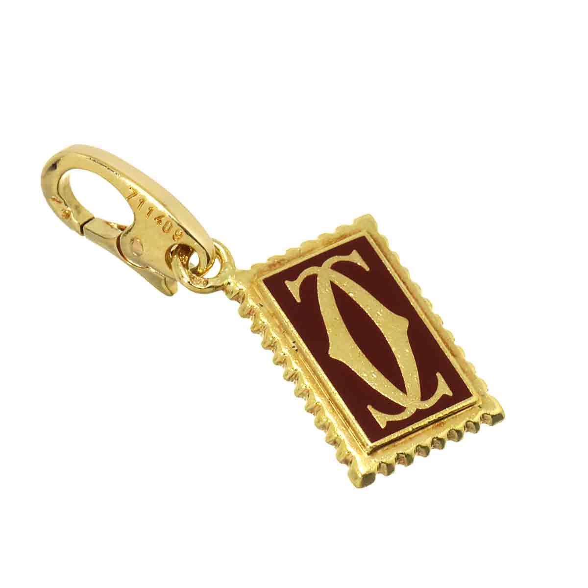 2C Enamel Pendant Top Charm 18K YG 750