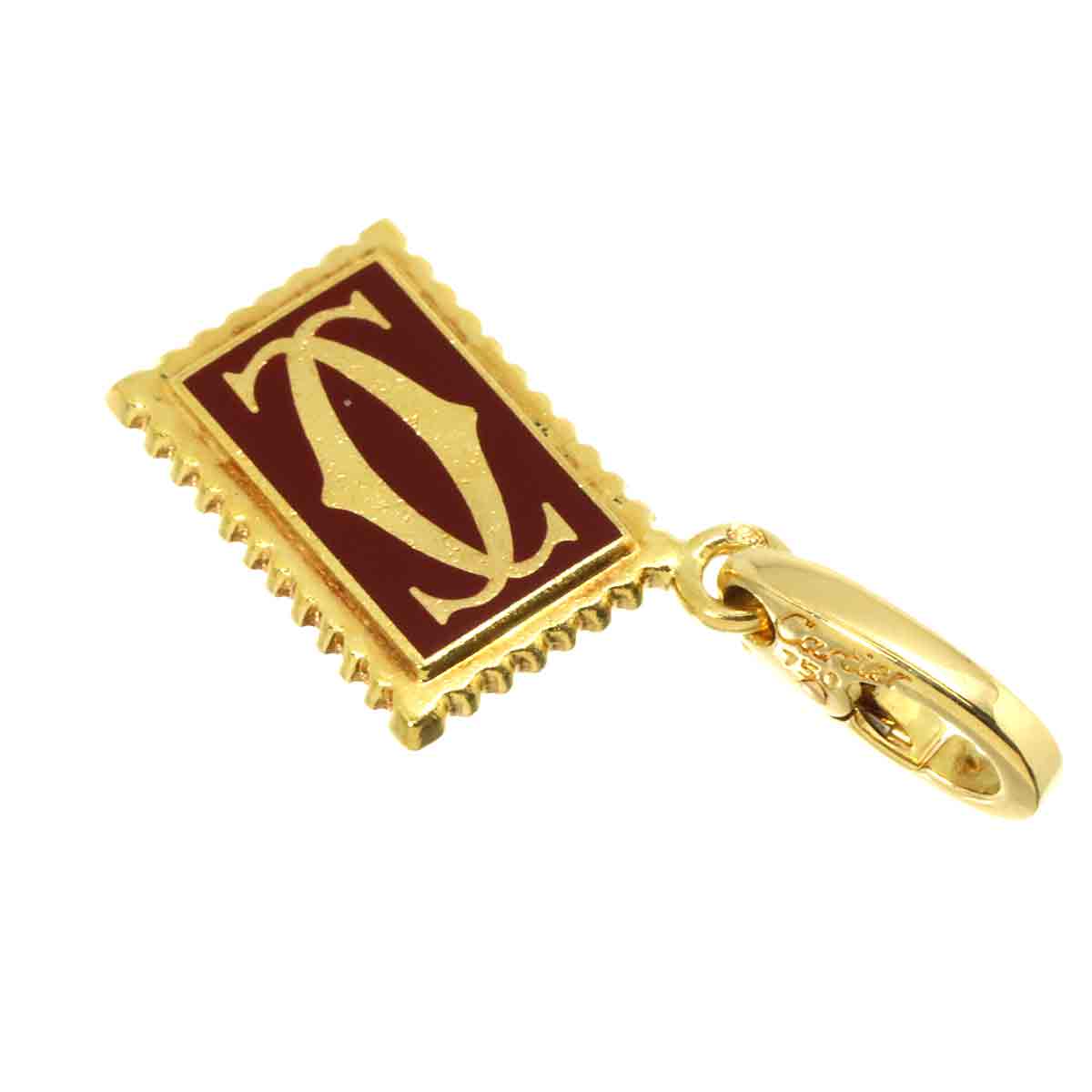 2C Enamel Pendant Top Charm 18K YG 750