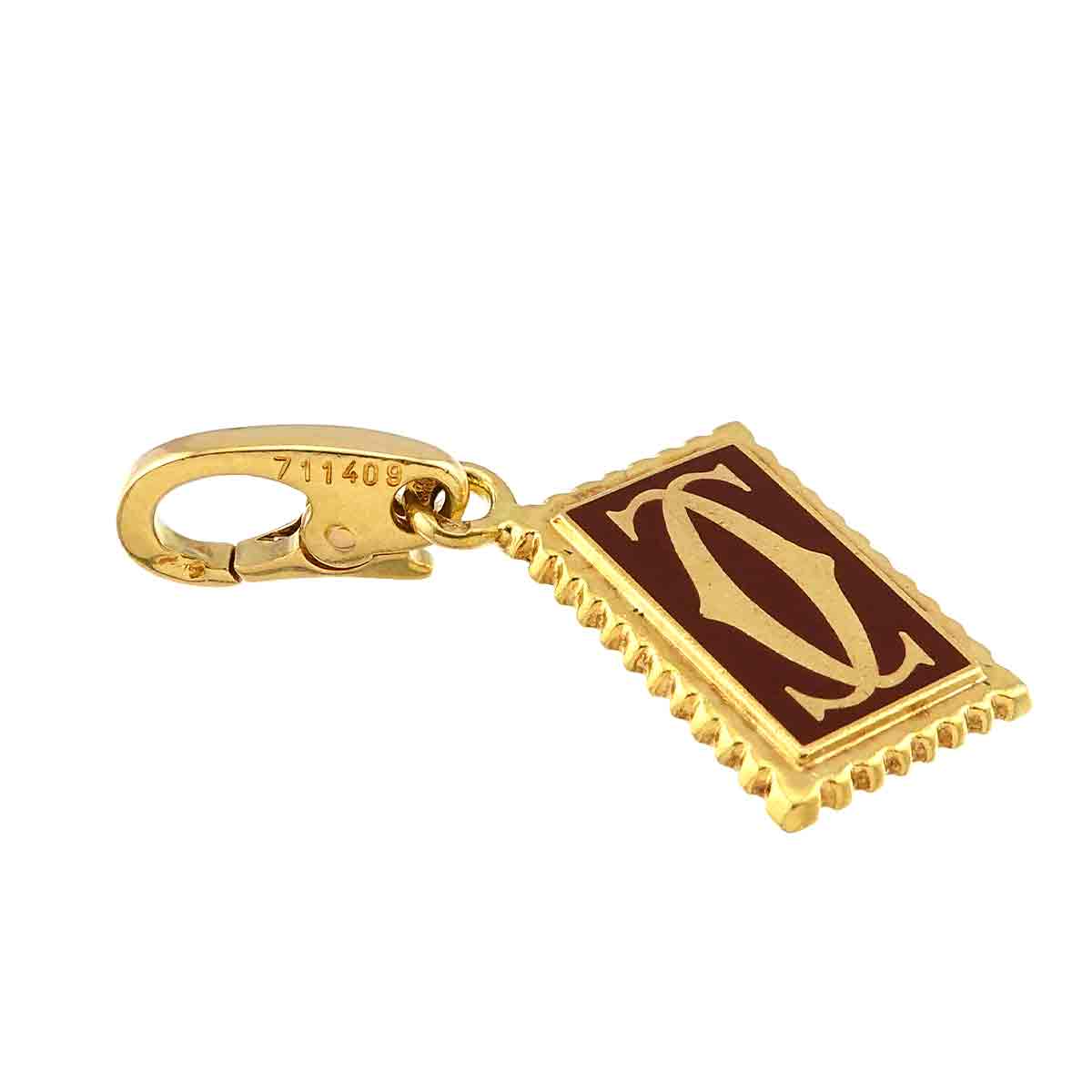 2C Enamel Pendant Top Charm 18K YG 750