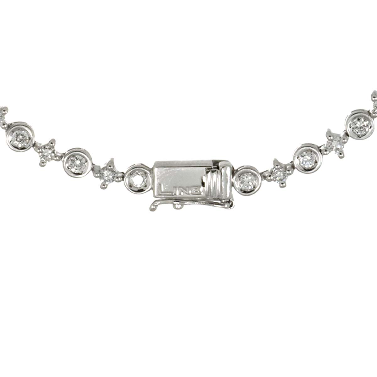LINE Diamond 1.50ct Bracelet 18K White Gold 750